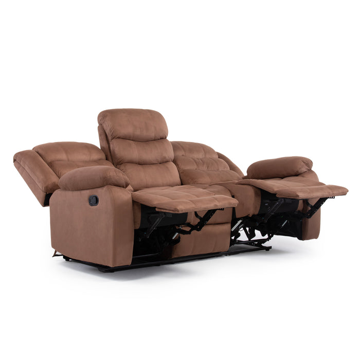 Living 3 Cuerpos Reclinable Norman + 2 Berger Norman Café