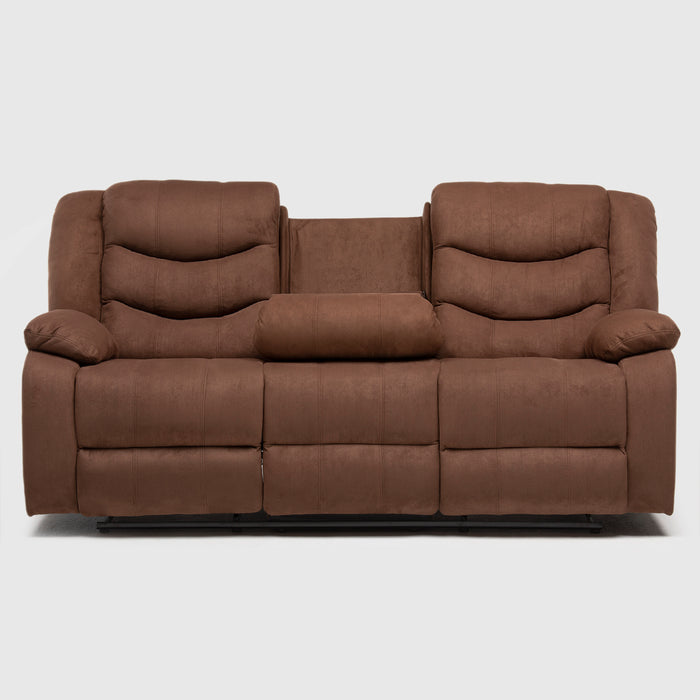 Living Reclinable Sofá 3 Cuerpos + 1 Sofá 2 Cuerpos + 1 Berger Café Norman