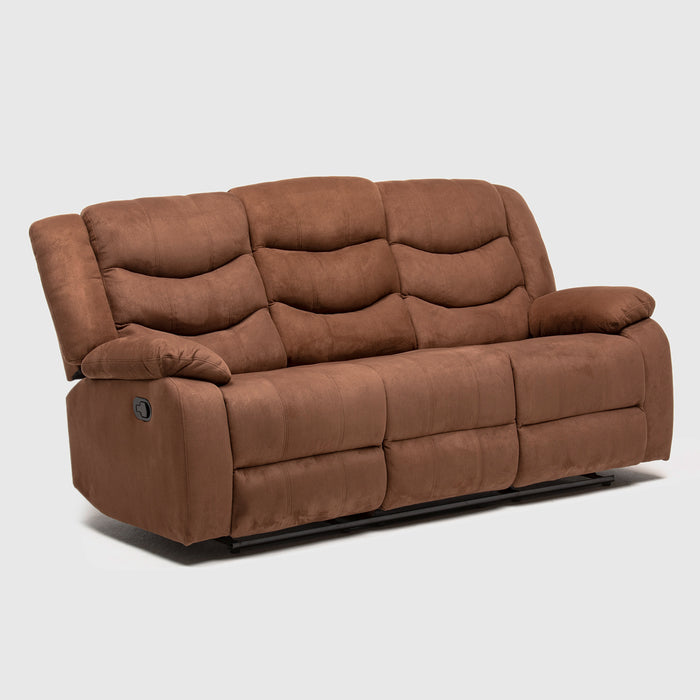 Living Reclinable Sofá 3 Cuerpos + 1 Sofá 2 Cuerpos + 1 Berger Café Norman