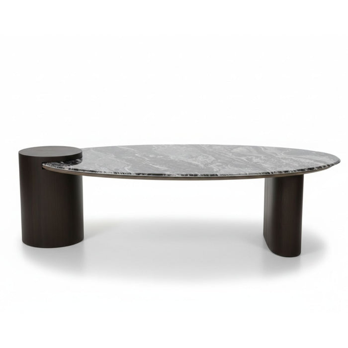 Mesa de Centro Elegante Ovalada Mármol Miranda