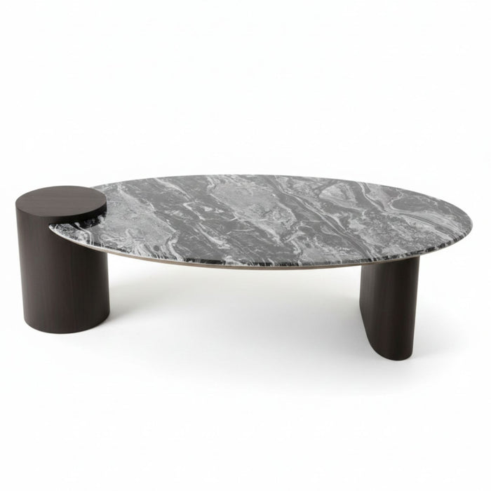 Mesa de Centro Elegante Ovalada Mármol Miranda