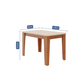Juego de Comedor Elegante Madera Estela Rectangular 4 sillas