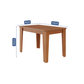 Juego de Comedor Elegante Madera Estela Rectangular 4 sillas