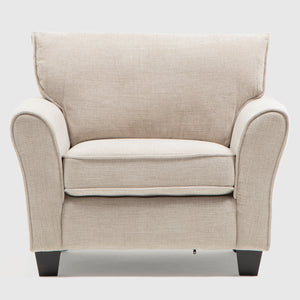 Living 2 Sillones Beige Moderno y Elegante New Charlotte + Mesa De Centro Moderna