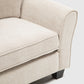 Living Sofá Beige 3 Cuerpos - Moderno + 2 Sillones Beige Moderno y Elegante New Charlotte + Mesa De Centro Moderna