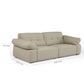Sofá Modular para Living 4 Cuerpos Clásico Génova Crema