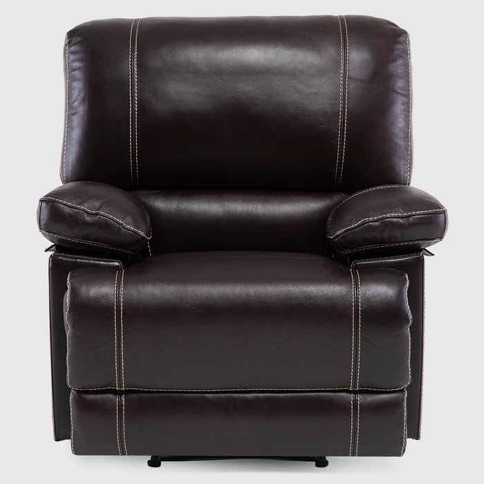 Berger Reclinable de Cuero - Moderno Leather Match Cuero Castle Café