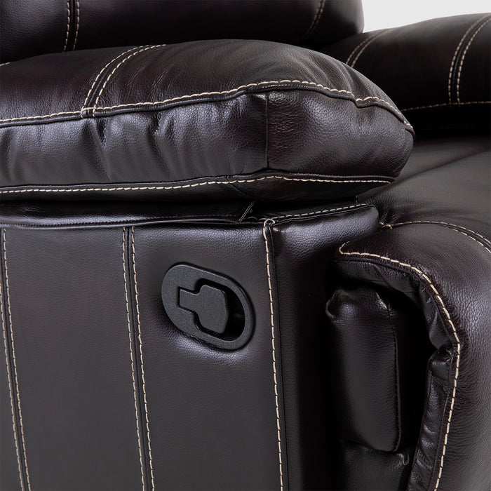 Berger Reclinable de Cuero - Moderno Leather Match Cuero Castle Café