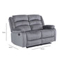 Sofá 2 Cuerpos Reclinable Moderno New Martell