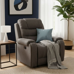 Berger Reclinable y Mecedor Gris Moderno Verona