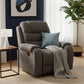 Living Reclinable Sofá 2 Cuerpos + 2 Bergers Reclinable Gris Verona