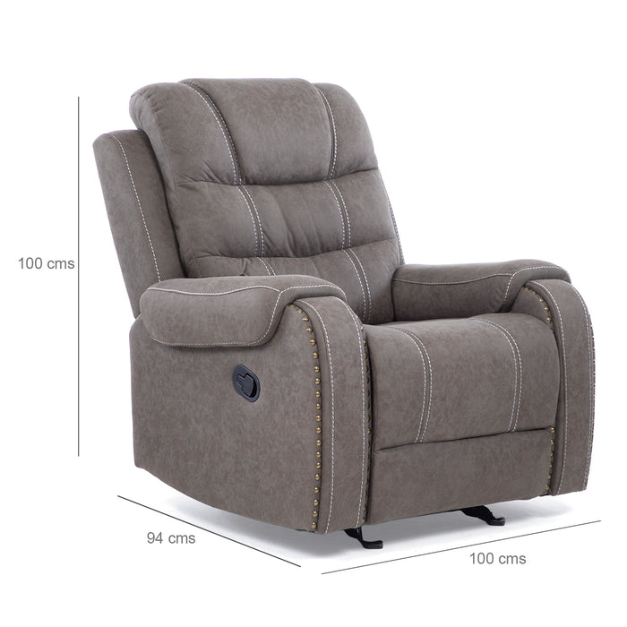 Berger Reclinable y Mecedor Gris Moderno Verona