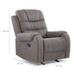 Living Reclinable Sofá 3 Cuerpos + Sofá 2 Cuerpos + 1 Berger Gris Verona