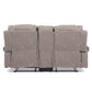 Living Reclinable Sofá 2 Cuerpos + 2 Bergers Reclinable Gris Verona