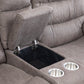 Living Reclinable Sofá 3 Cuerpos + Sofá 2 Cuerpos + 1 Berger Gris Verona