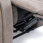 Living Reclinable Sofá 2 Cuerpos + 2 Bergers Reclinable Gris Verona