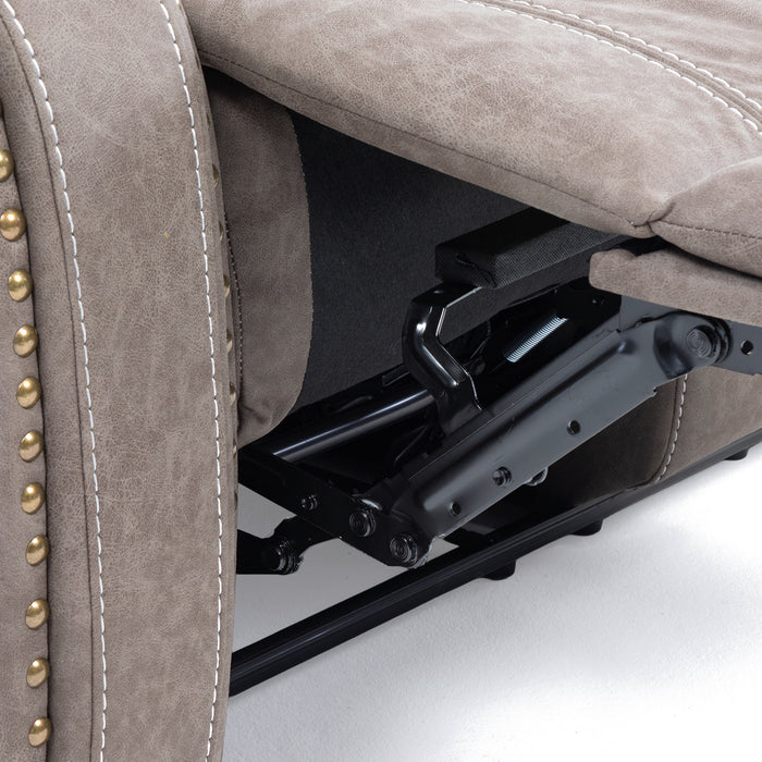 Living Reclinable Sofá 3 Cuerpos + Sofá 2 Cuerpos + 1 Berger Gris Verona