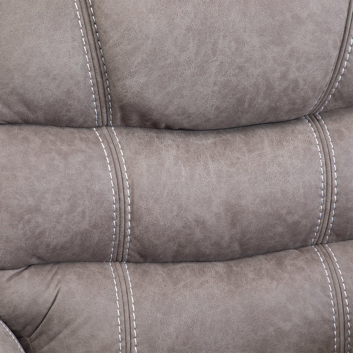 Living Reclinable Sofá 3 Cuerpos + Sofá 2 Cuerpos + 1 Berger Gris Verona