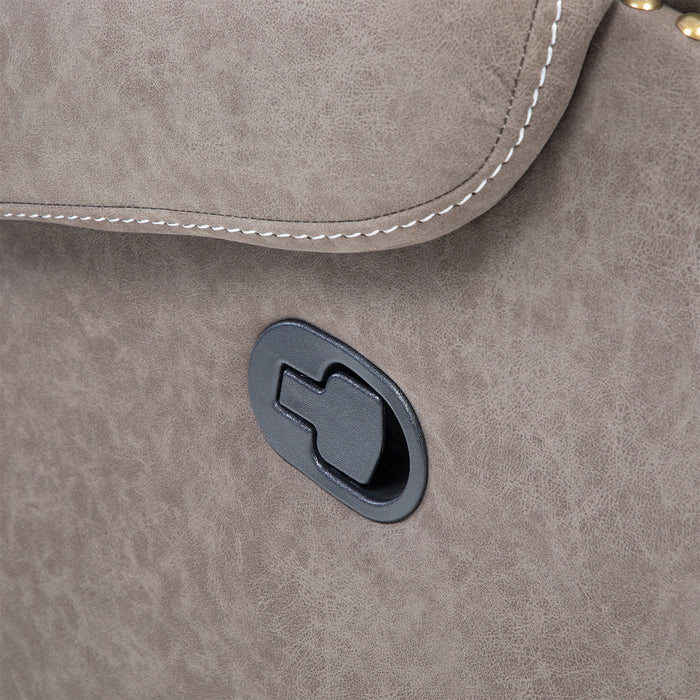 Living Reclinable Sofá 3 Cuerpos + Sofá 2 Cuerpos + 1 Berger Gris Verona