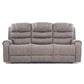 Living Reclinable Sofá 3 Cuerpos + 2 Bergers Reclinable Gris Verona