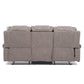 Sofá 3 Cuerpos Reclinable Gris Moderno Verona