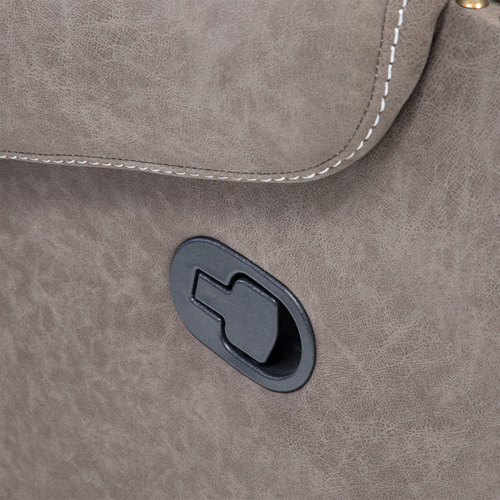 Living Reclinable Sofá 3 Cuerpos + Sofá 2 Cuerpos + 1 Berger Gris Verona