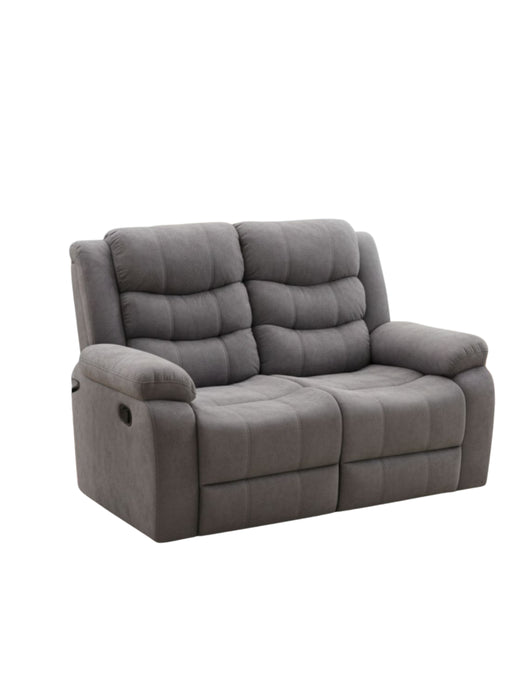 Living Reclinable Sofá 3 Cuerpos + Sofá 2 Cuerpos + 1 Berger Gris Norman