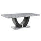 Mesa de Comedor Moderna Moon Mármol Gris