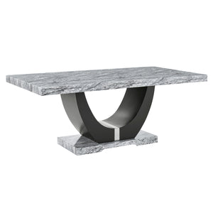 Mesa de Comedor Moderna Moon Mármol Gris