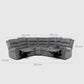 Sofá Seccional Reclinable Moderno 5 Cuerpos + Consola Castle