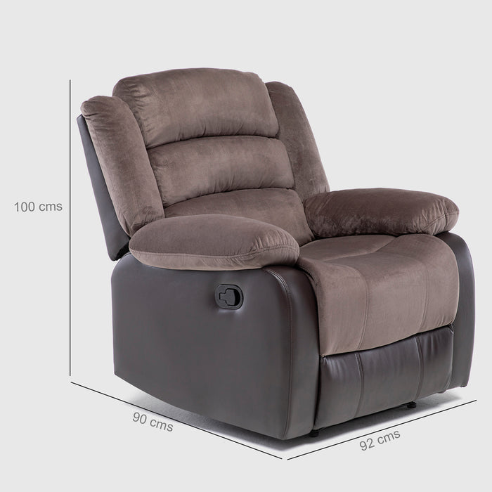Berger 1 Cuerpo Reclinable Moderno Café Praga