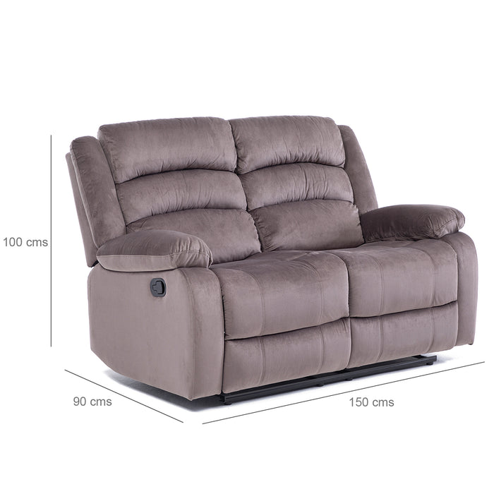 Sofá 2 Cuerpos Reclinable Moderno Café New Martell