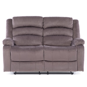 Sofá 2 Cuerpos Reclinable Moderno Café New Martell