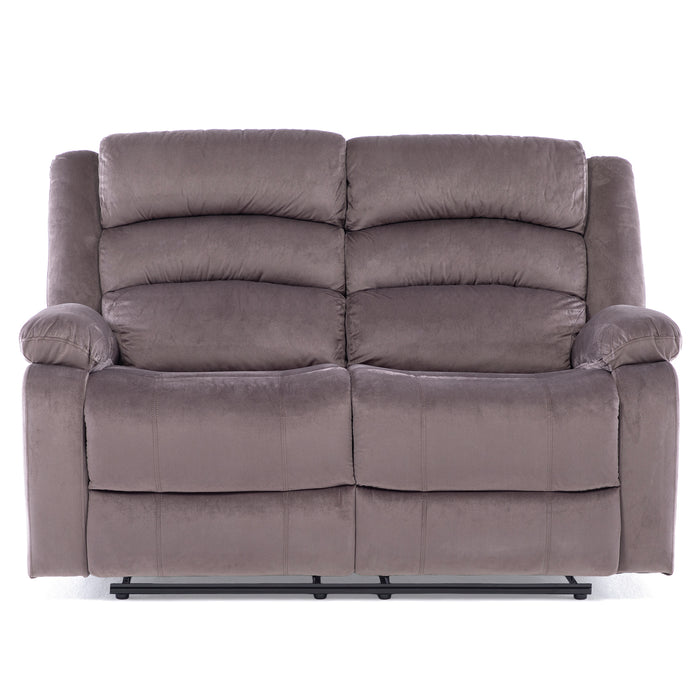 Sofá 2 Cuerpos Reclinable Moderno Café New Martell