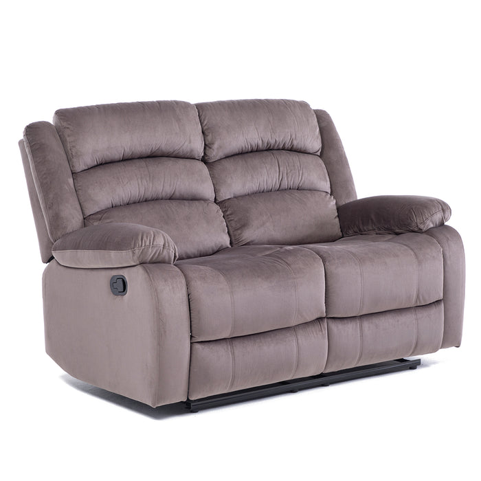 Sofá 2 Cuerpos Reclinable Moderno Café New Martell