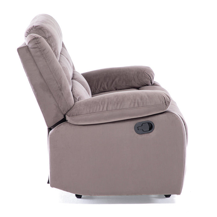 Sofá 2 Cuerpos Reclinable Moderno Café New Martell