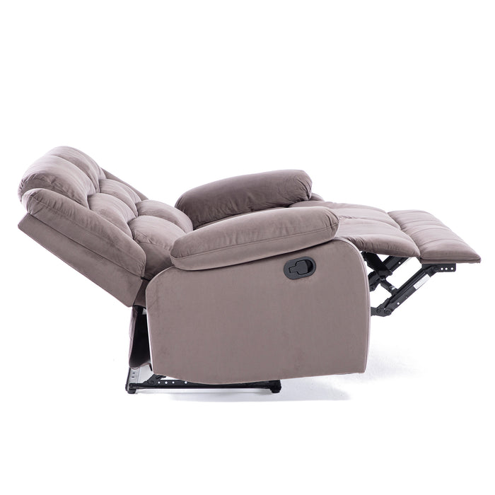 Sofá 2 Cuerpos Reclinable Moderno Café New Martell