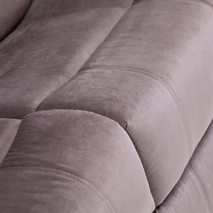 Sofá 2 Cuerpos Reclinable Moderno Café New Martell