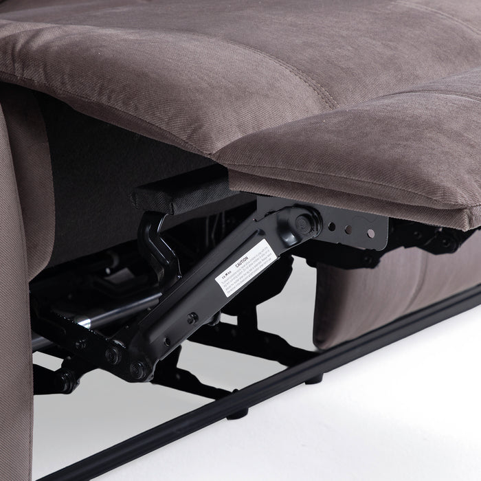 Sofá 2 Cuerpos Reclinable Moderno Café New Martell