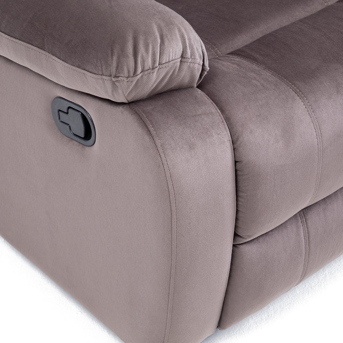 Sofá 2 Cuerpos Reclinable Moderno Café New Martell