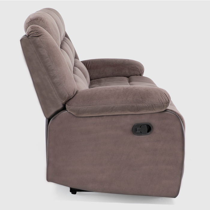 Sofá 3 Cuerpos Reclinable Moderno Café New Martell