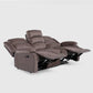 Living Sofá 3 Cuerpos Reclinable + Sofá 2 Cuerpos Reclinable + Berger 1 Cuerpo Reclinable Moderno New Martell Café