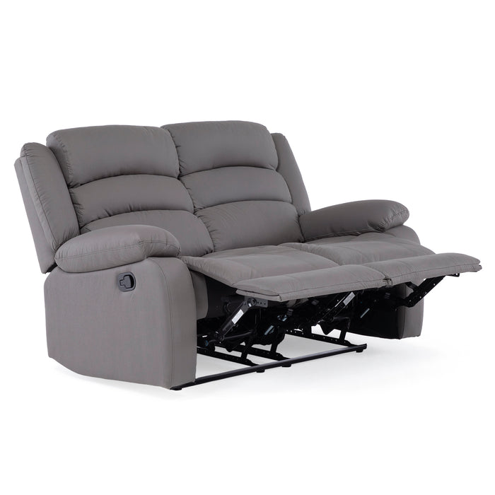 Living Reclinable 1 Sofá 3 Cuerpos + 1 Sofá 2 Cuerpos + 1 Berger Gris New Praga