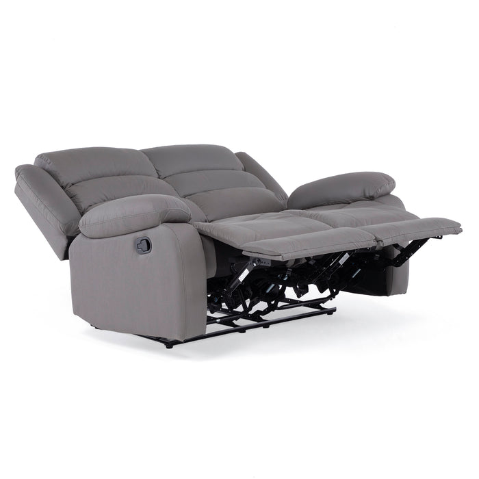 Living Reclinable 1 Sofá 3 Cuerpos + 1 Sofá 2 Cuerpos + 1 Berger Gris New Praga