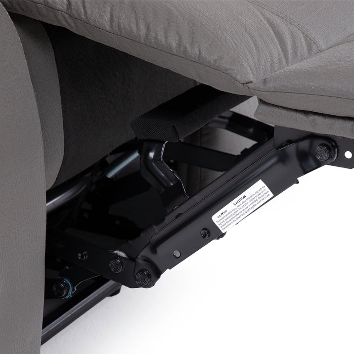 Sofá 2 Cuerpos Reclinable Moderno Gris New Praga