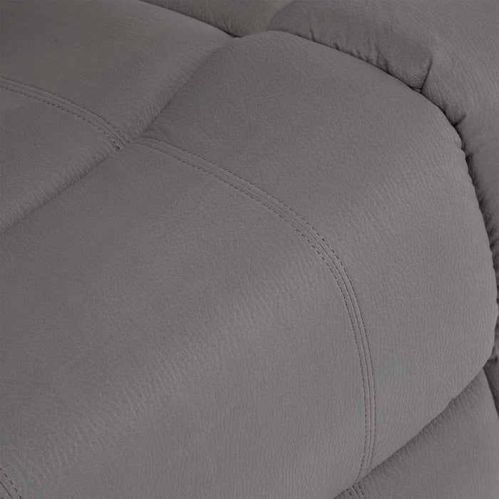 Sofá 2 Cuerpos Reclinable Moderno Gris New Praga