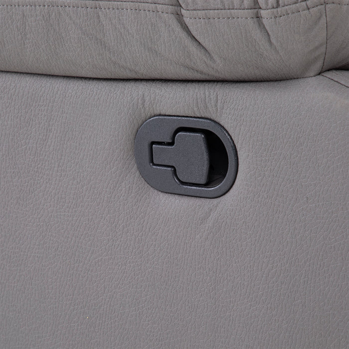 Sofá 2 Cuerpos Reclinable Moderno Gris New Praga