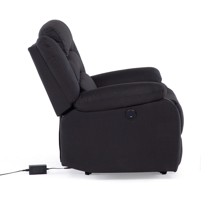 Berger 1 Cuerpo Reclinable Eléctrico Moderno Negro New Praga