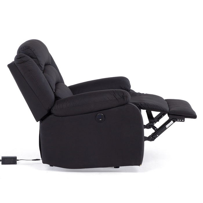 Berger 1 Cuerpo Reclinable Eléctrico Moderno Negro New Praga
