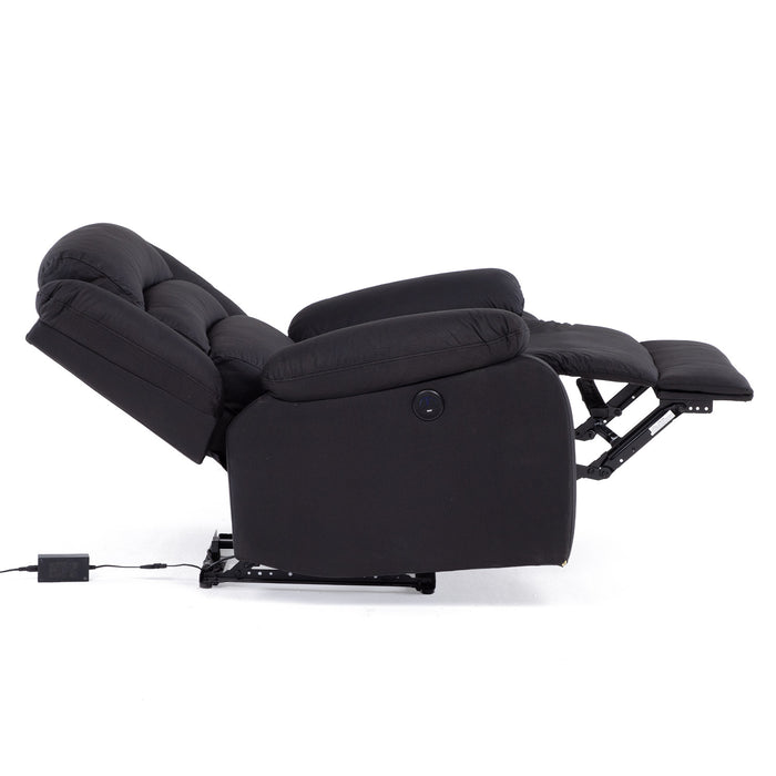 Berger 1 Cuerpo Reclinable Eléctrico Moderno Negro New Praga